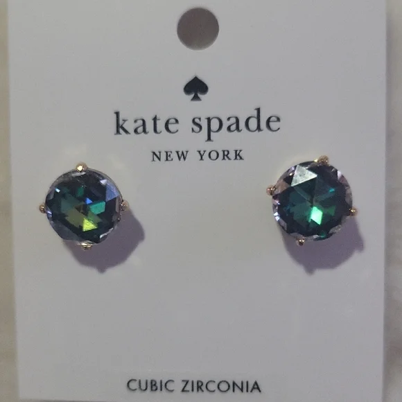 Kate Spade Blue Cubic Zirconia Earrings - Picture 1 of 4